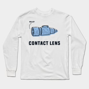 Funny Contact Lens Pun Long Sleeve T-Shirt